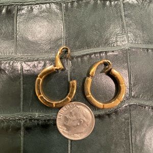 Vintage Trifari clip on hoops
